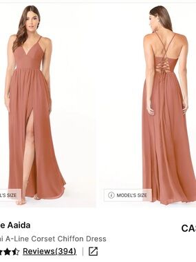 Azazie (Aaida) Mai Tai Spaghetti-Strap Maxi Dress